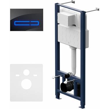 AM.PM Pro I012704.50A38 для подвесного унитаза с клавишей смыва Черный глянец