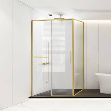 Vincea Slim Soft VSR-1SS9012CLG, 1200*900, брашированное золото, стекло прозрачное