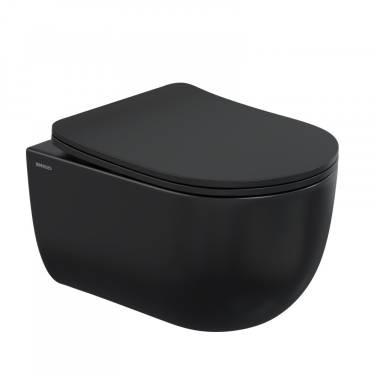 BERGES VENTAS Black Rimless 49 см, сиденье дюропласт Ventas Slim SO, микролифт, быстросъём(082136)