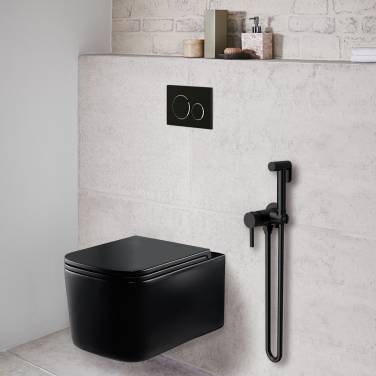 Vincea VHFW-101MB из латуни, со смесителем, черный