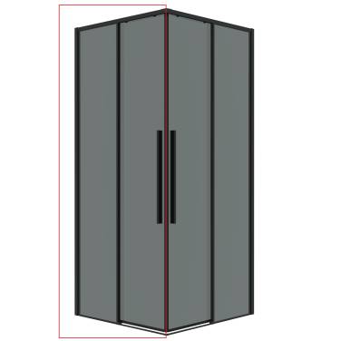 Grossman 1/2.К33.01.12.21.10 Galaxy (120*195) черный матовый, стекло тонированное, 1 место