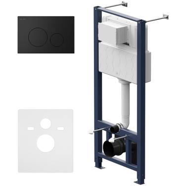 AM.PM Pro I012704.9038 для подвесного унитаза с Черной матовой клавишей смыва