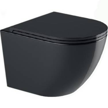 WeltWasser Merzbach 043 GL-BL 10000011164 подвесной Черный глянцевый с сиденьем Микролифт