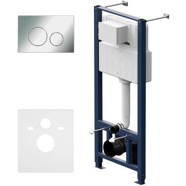 AM.PM Pro I012704.9051 для подвесного унитаза с клавишей смыва Хром