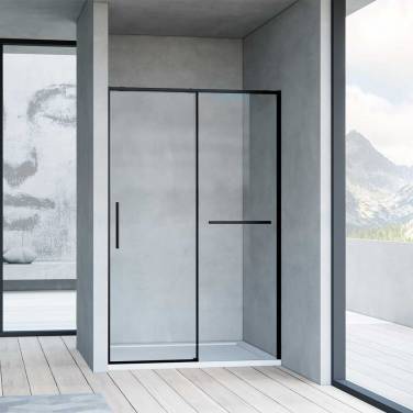 Vincea Slim Soft VDS-1SS120CLB, 1200, черный, стекло прозрачное
