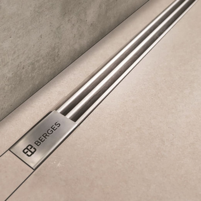 BERGES водосток SUPER Slim 700, хром глянец, S-сифон D50/105 H50 вертикальный