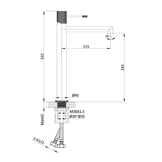 Vincea Desire VBF-1D2CH однорычажный, хром