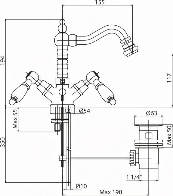 Cezares First FIRST-BS2-03/24-Bi с донным клапаном