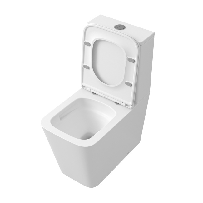 Grossman GR-4418MSQ (610х365х825) безободковый,смыв торнадо,белый матовый с тонкой крышкой,2 места