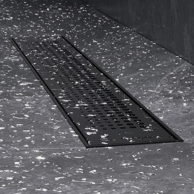 Am.Pm PrimeFlow 50 W02SC-P11-050-01BM с Черной матовой решеткой Cut Gradient