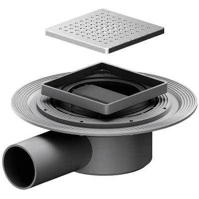 Am.Pm MasterFlow 10 W01BD-P11-010-01SB с решеткой Хром матовый Cut Gradient