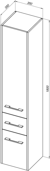 Aquanet Августа белый (ручки хром)
