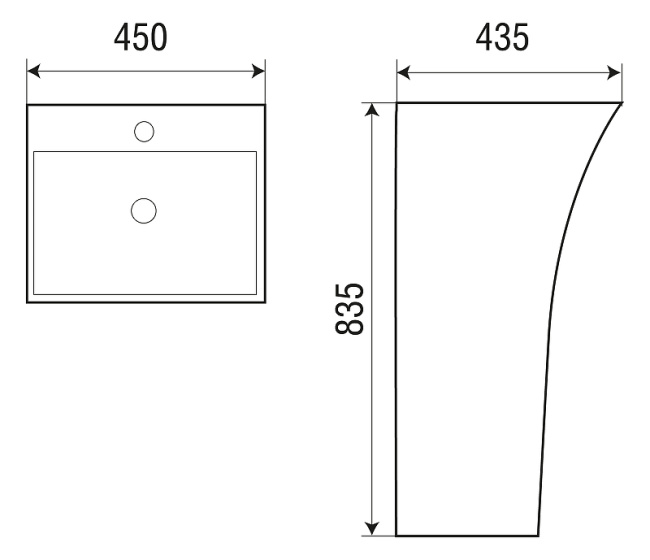 WeltWasser Leerbach 4543 GL-WT 45 10000005492 Белый глянец