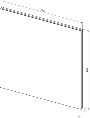 Aquanet Гласс 80 белый LED