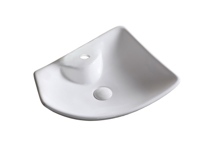 Ceruttispa CR7054 накладная, белая, асимметричная, под смеситель 500х400х130