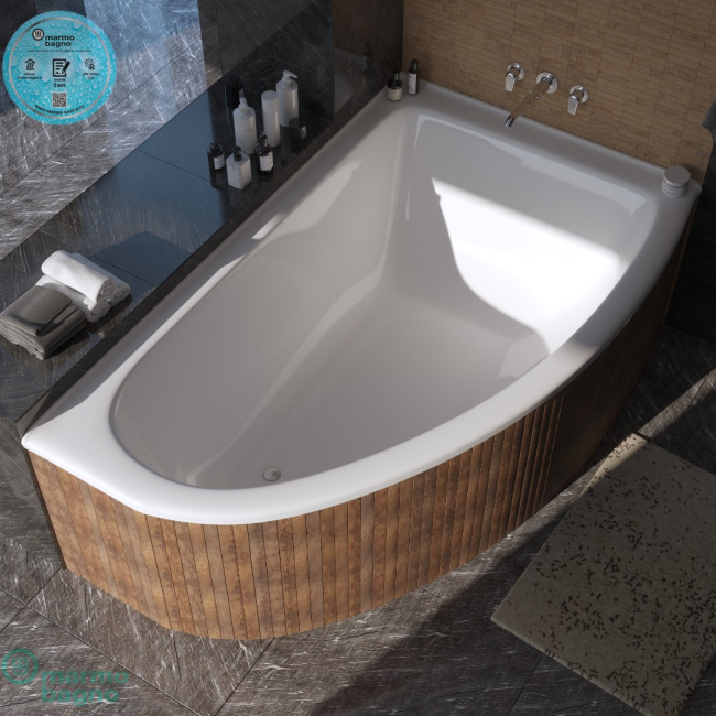Marmo Bagno Альба правая 170x110 с ножками