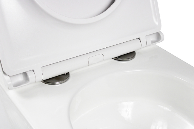 Унитаз с инсталляцией WeltWasser BAMBERG 545+MERZBACH 043 GL-WT+BAMBERG BL белый/кнопка черная, безободковый, с крышкой микролифт, слив торнадо