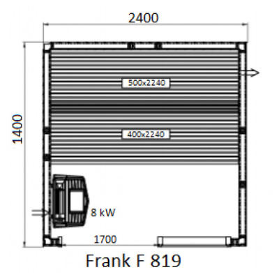 Frank F 818 (180x140x210) Кедр Экстра