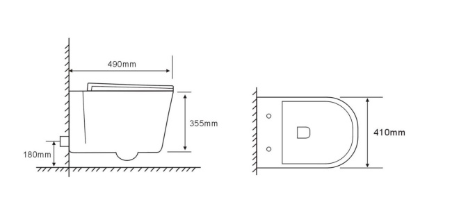 Ceruttispa SANTA Aria подвесной безободковый широкий CT9666 (485х410х355)