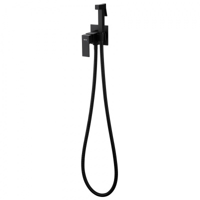 ABBER Daheim AF8226B с гигиеническим душем, черный матовый