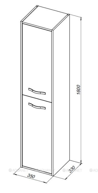 Aquanet Лофт 35 дуб веллингтон белый (00345458)