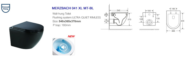 Унитаз с инсталляцией WeltWasser AMBERG 497 ST+MERZBACH 041 XL MT-BL+AMBERG RD-BL черный матовый/кнопка черная матовая-хром