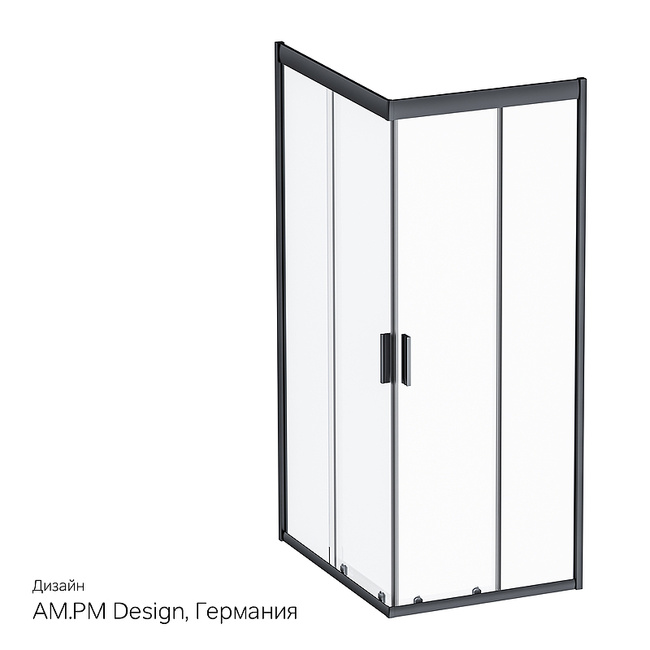 AM.PM Gem S 100х80 W93G-404-100280-BT профиль Черный матовый стекло прозрачное без поддона