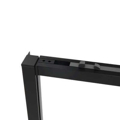 Vincea Slim Soft VDS-1SS120CLB, 1200, черный, стекло прозрачное