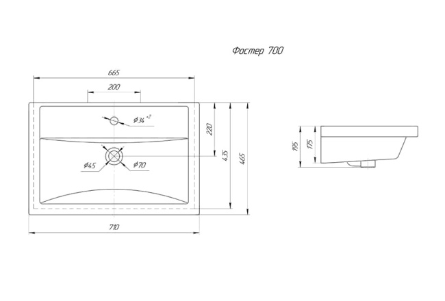 Grossman ФОСТЕР 70 мебельная