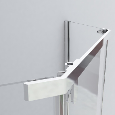 Vincea Stresa VSP-1S100CL, 1000x1000, хром, стекло прозрачное без поддона