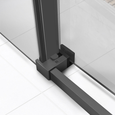 Vincea Slim Soft VSR-1SS1013CLGM, 1300*1000, вороненая сталь, стекло прозрачное