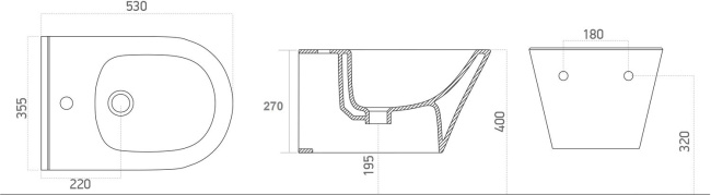 Aquanet Lake LAKE-B2B черный матовый