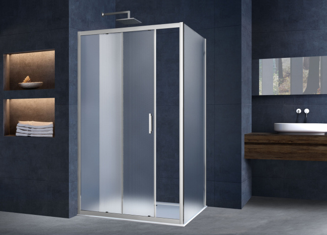 Vincea Alpha VSR-3AL9012MT, 1200x900, хром, стекло текстурное без поддона