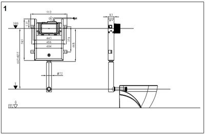 Комплект унитаза WeltWasser AMBERG 404 + GELBACH 002 GL-WT + AMBERG RD-BL кнопка черная