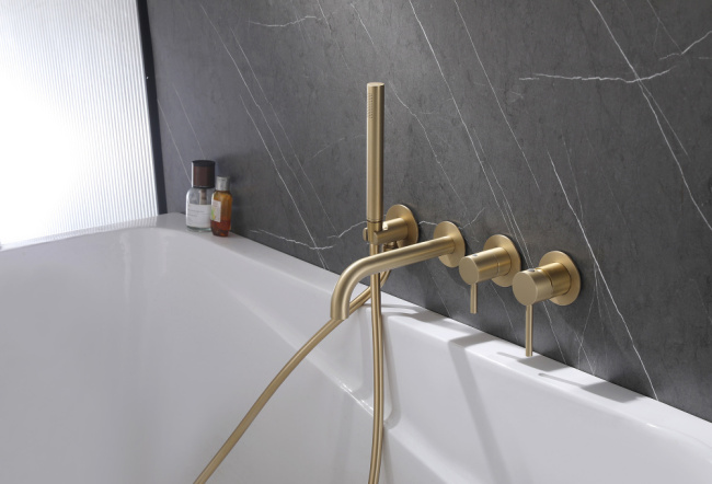 ABBER Wasser Kreis AF8130G для ванны скрытого монтажа, золото матовое