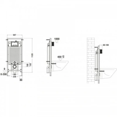 Комплект Weltwasser 10000011133 подвесной унитаз Telbach 004 GL-WT + инсталляция Marberg 507 + кнопка MAR 507 SE MT-BL