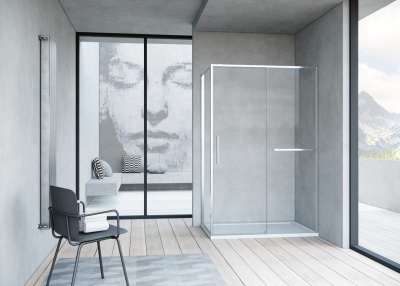 Vincea Slim Soft VSR-1SS9011CL, 1100*900, хром, стекло прозрачное