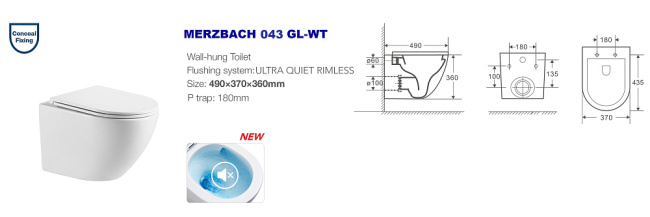 Унитаз с инсталляцией WeltWasser AMBERG 350 + MERZBACH 043 GL-WT + AMBERG RD-BL белый/кнопка черный-хром