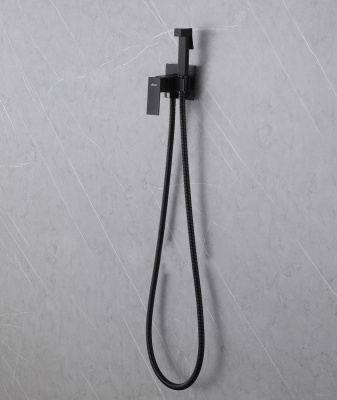 ABBER Daheim AF8226B с гигиеническим душем, черный матовый