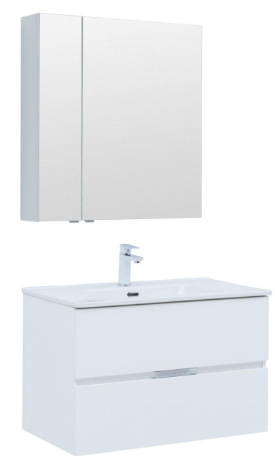 Aquanet Алвита New 80 2 ящика, белый матовый