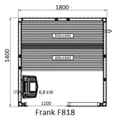 Frank F 818 (180x140x210) Кедр Экстра