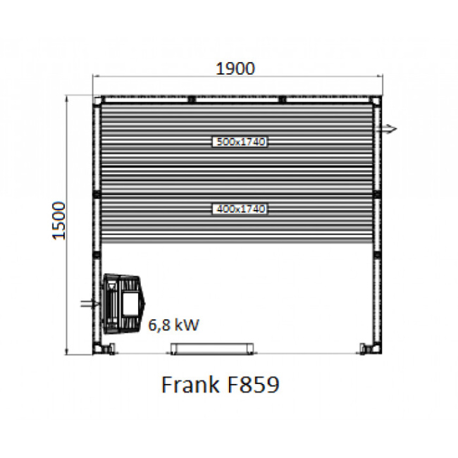Frank F 852 (250x150x210) Кедр Экстра