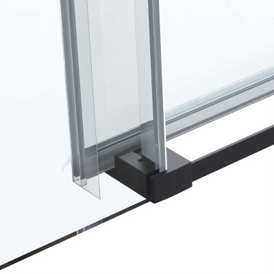 Vincea Como Soft VSR-1CS9015CLB, 1500*900, черный, стекло прозрачное