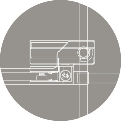 Cezares Slider B1 (SLIDER-B-1-100/110-BR-Cr) бронзовое стекло