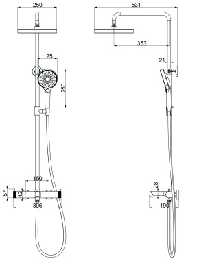 Vincea Rim VSFS-2RM1GM с изливом, вороненая сталь