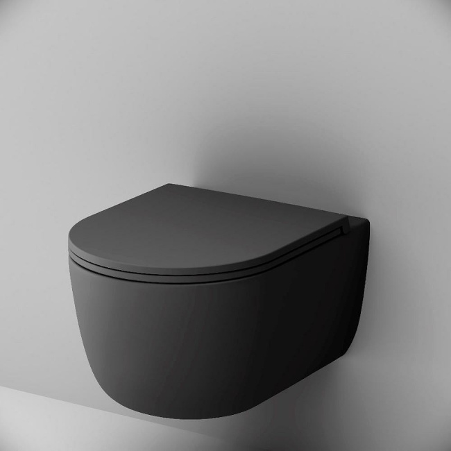 Damixa Sirius DX86C1700MBSC подвесной Черный матовый с сиденьем Микролифт