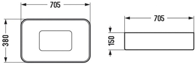 WeltWasser ELBACH 78575-70 GL-WT 70,5x35 белый глянец