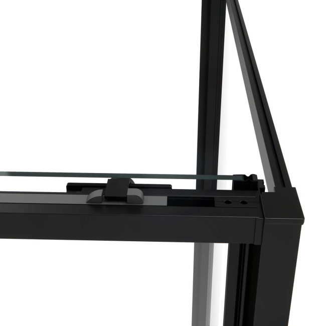 Vincea Slim Soft VSR-1SS9015CLB, 1500*900, черный, стекло прозрачное