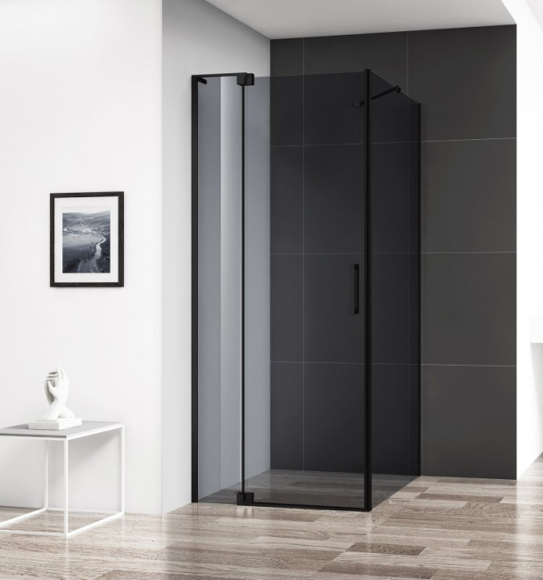 CEZARES SLIDER-AH-1-80-100/110-GRIGIO-NERO без поддона
