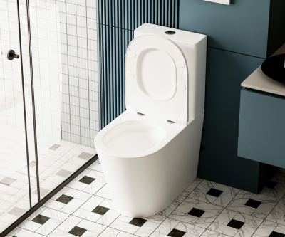 Abber Bequem AC1112TMW компакт белый матовый, безободковый, смыв торнадо